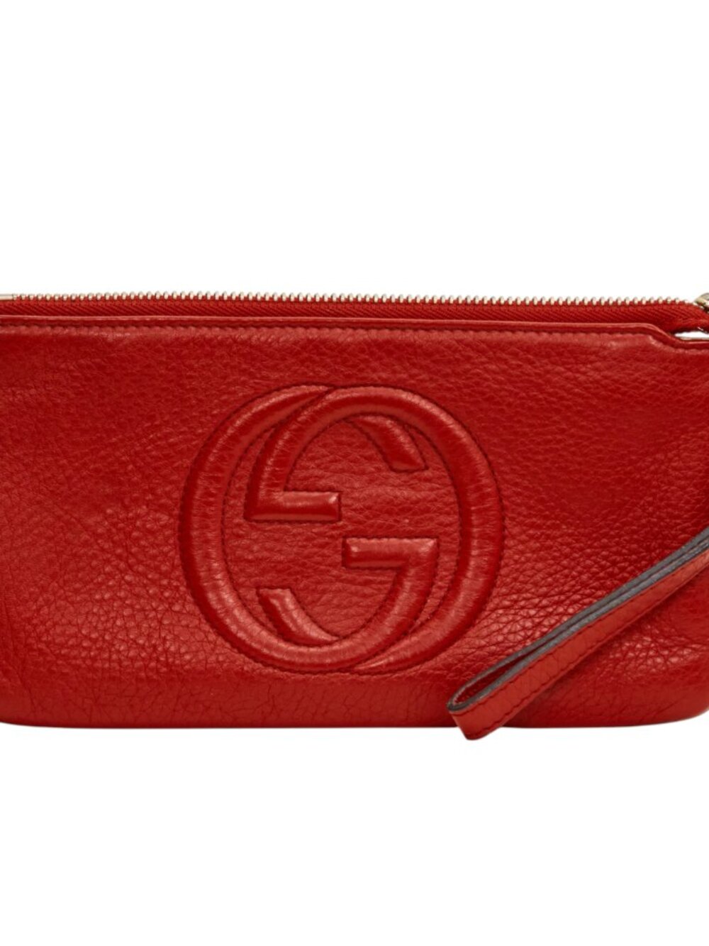 Gucci Red Soho Leather Wristlet